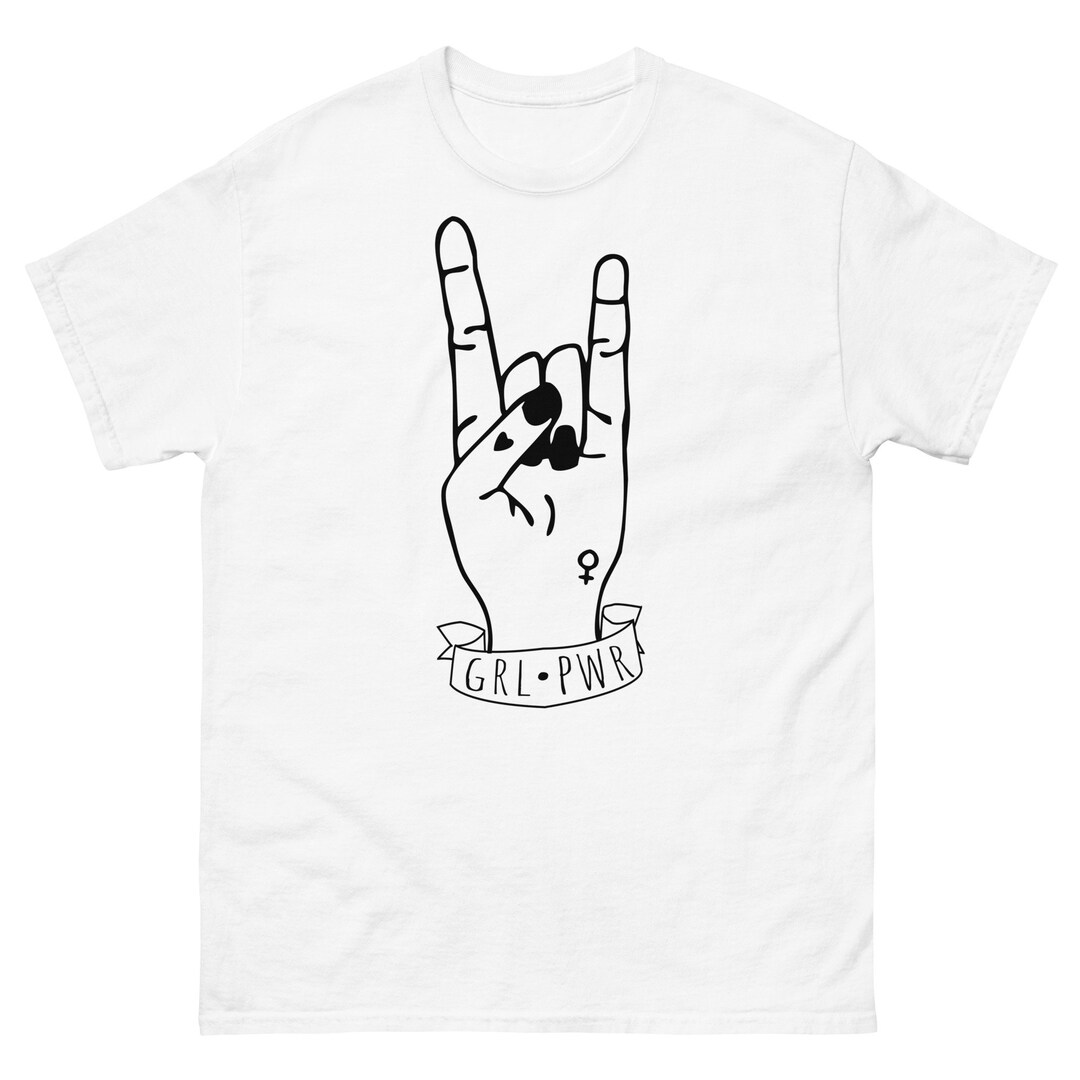 Girl Power Rock Sign Tshirt, Girl Power Tshirt, Unisex Tshirt