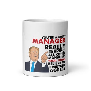 Gran Taza de Pesebre Taza de Trump Regalo para el Gerente Taza de Trump Divertida Taza de Humor Político Taza de Oficina