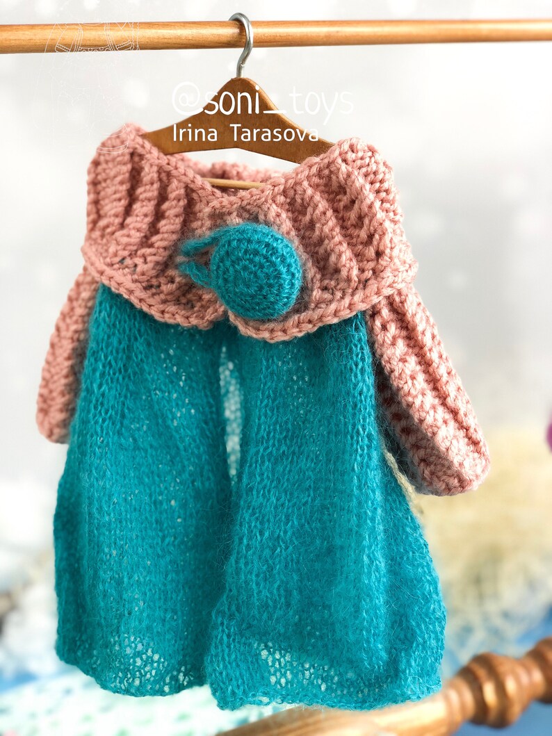 ICY outfit set clothes knit crochet pattern for big crochet Etsy