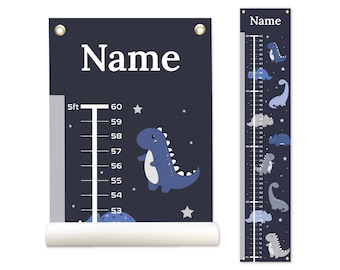 Cute Dinosaur, Personalized Growth Chart, Height Chart, Kids Growth Chart, Growth Chart Canvas, Baby Dinosaur, Kid Room Décor, Poly Canvas