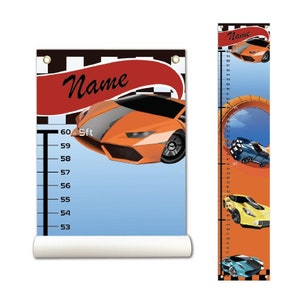 Hot Wheels, Personalized Growth Chart, Height Chart, Kids Growth Chart, Canvas Growth Chart, Gift for kids