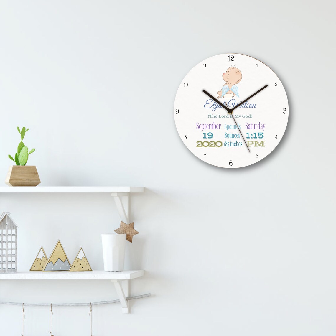 Baby keepsake personalized kids wall clock Kids clock New Etsy