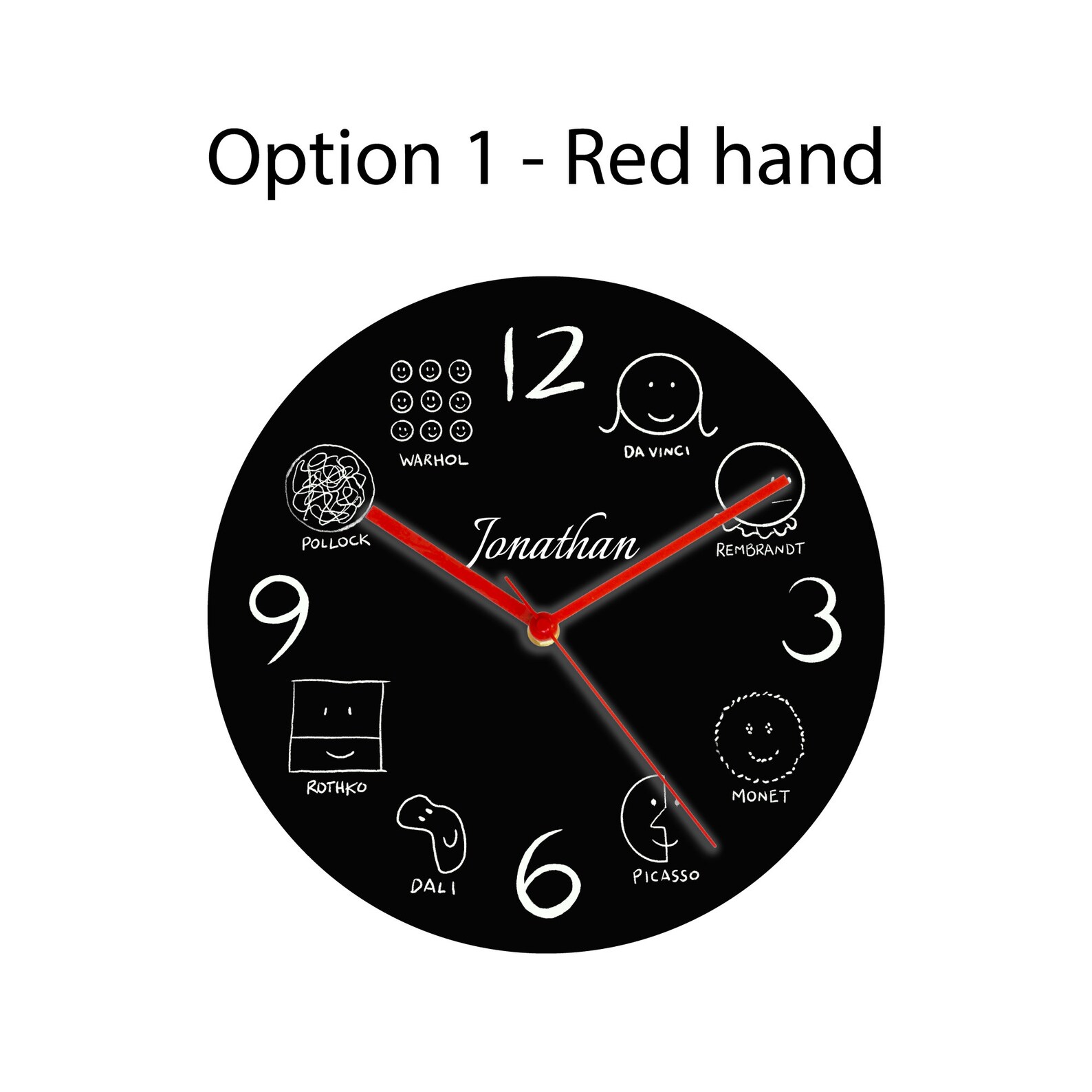 Artist Personalized Wall Clock Teenager Clock Wall Décor Etsy