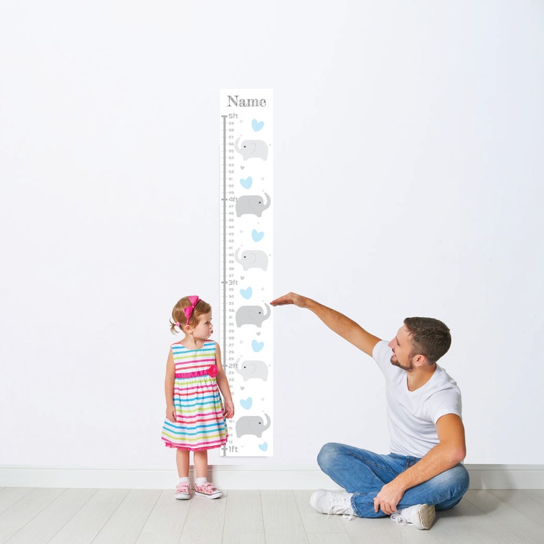 Personalized Growth Chart Wall Decal Height Chart Kids Etsy