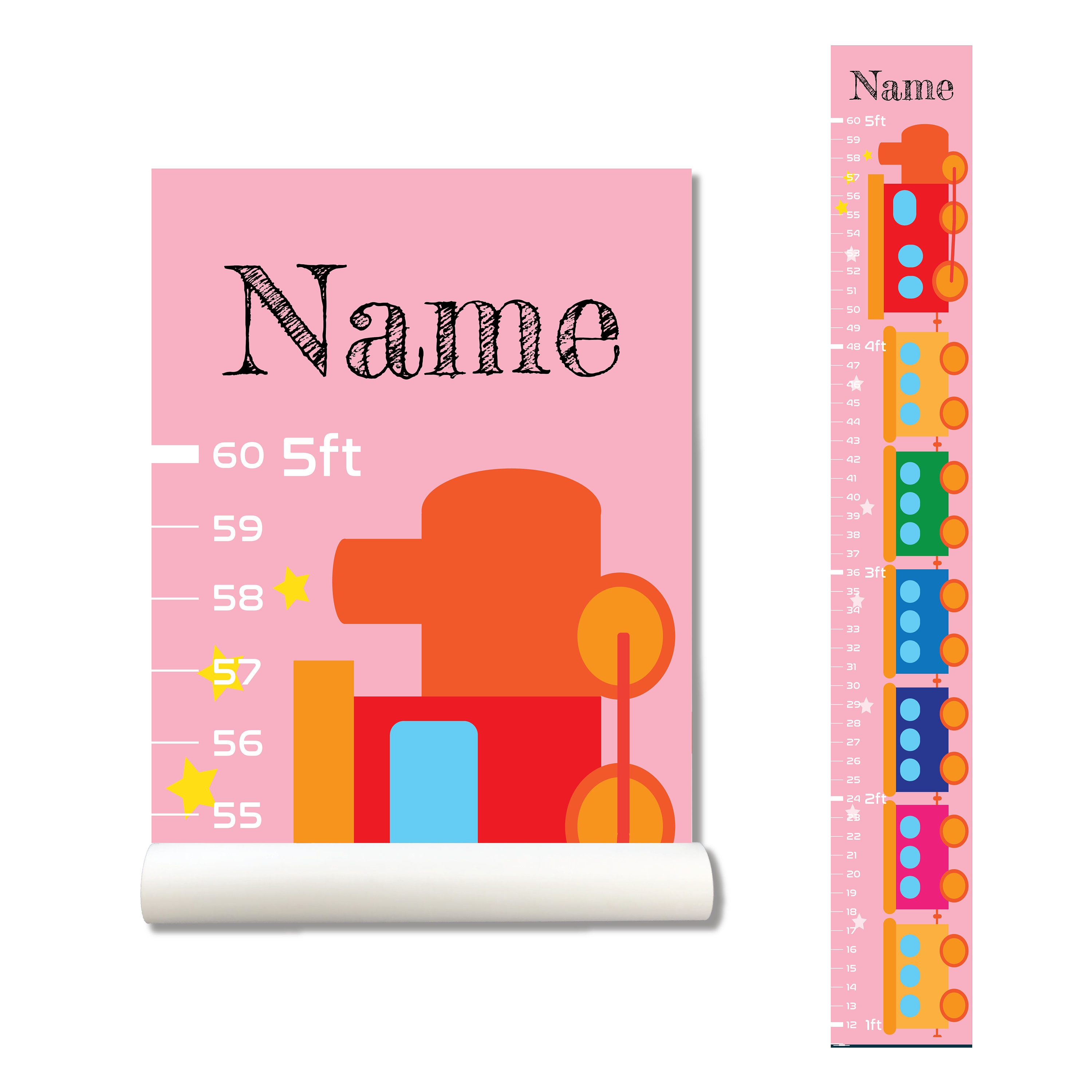 Personalized Growth Chart Wall Decal, Height Chart, Kids Growth Chart ...