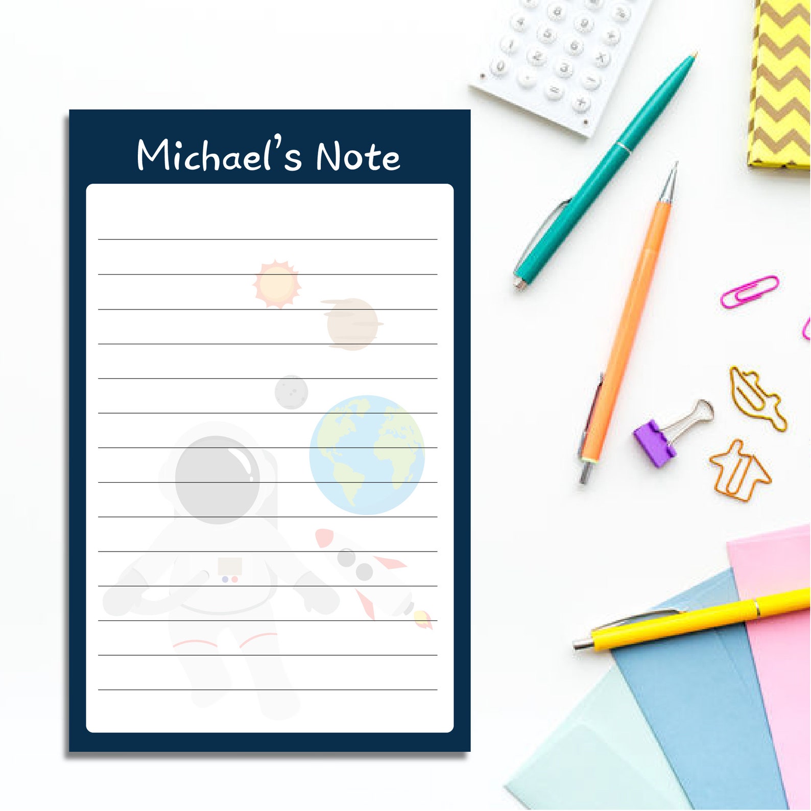 Personalized Kids Notepad Customized Kids Notepad Kids Etsy