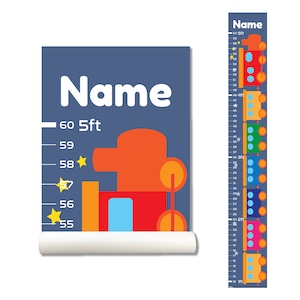 Personalized Growth Chart Wall Decal, Height Chart, Kids Growth Chart, Growth Chart, Wall Sticker, Kids Room Decal, Wall Decal, Train