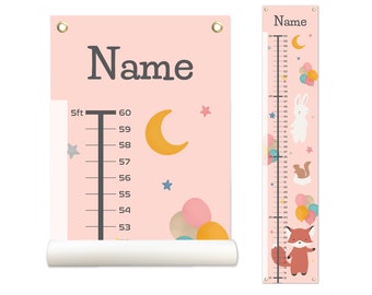Personalized Growth Chart, Height Chart, Kids Growth Chart, Growth Chart Canvas, Poly Canvas