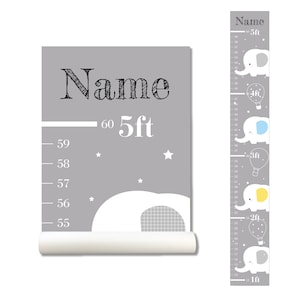 Personalized, Growth Chart Wall Decal, Height Chart, Kids Growth Chart, Growth Chart, Wall Sticker, Kids Room Decal, Wall Decal, Elephant