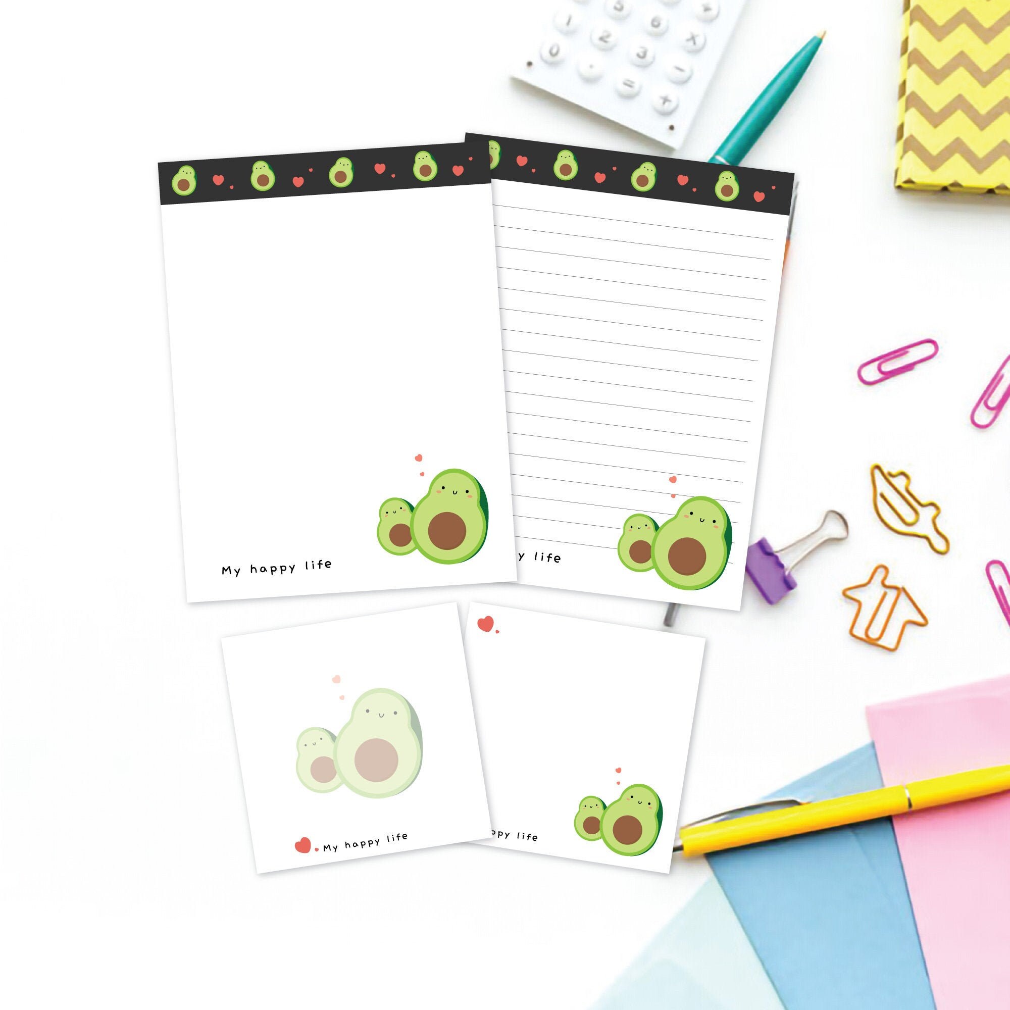 4 Cute Notepads Personalized Notepads Personalized Etsy