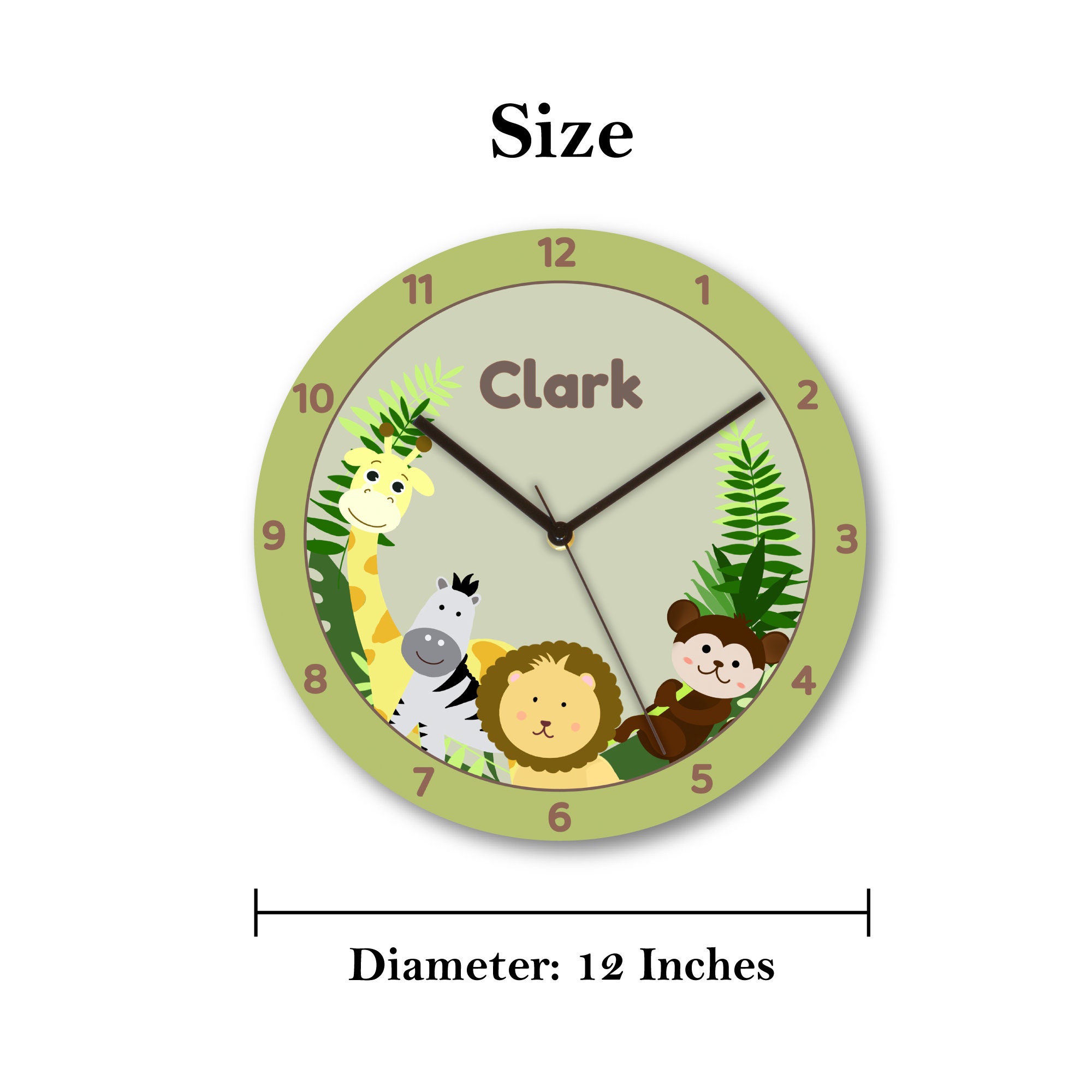 Personalized Kids Wall Clock Girl and Boy Wall Clock Etsy Australia