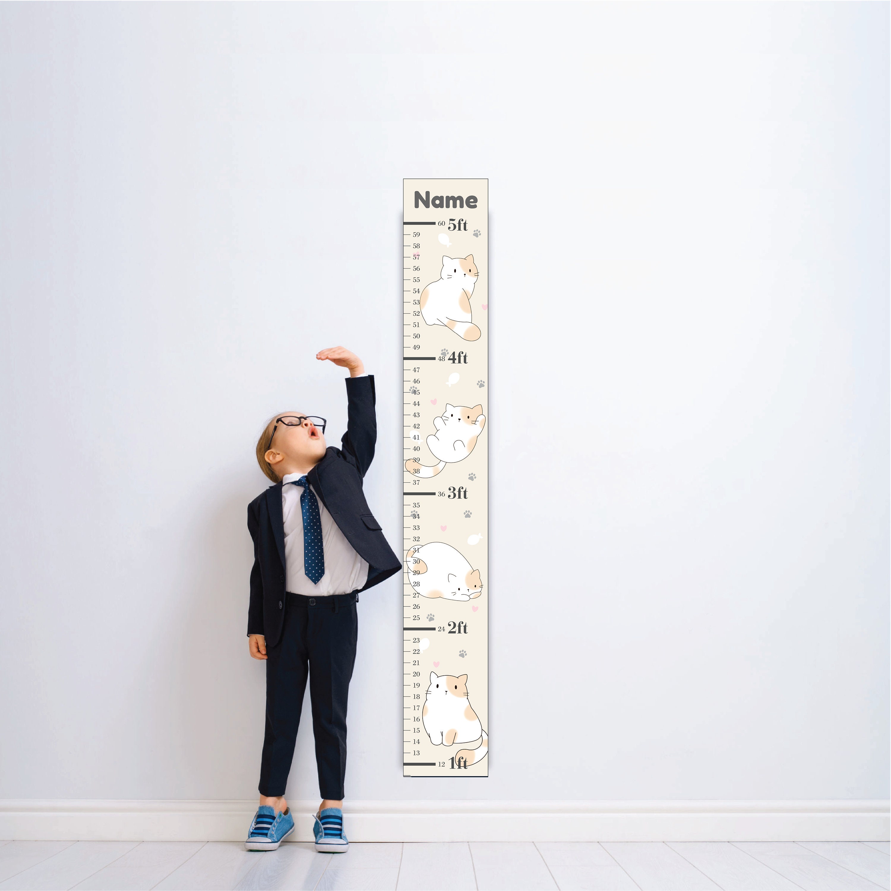Personalized Growth Chart Wall Decal, Height Chart, Kids Growth Chart ...