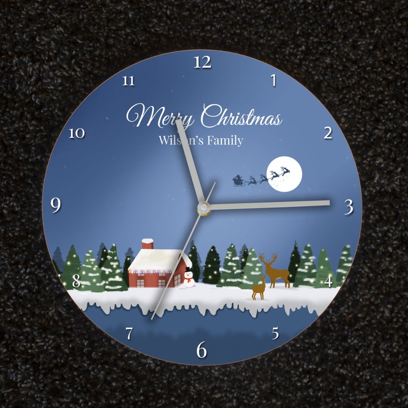 Wall clock best gift for Christmas Silent movement clock Christmas personalized wall clock wall clock for Christmas