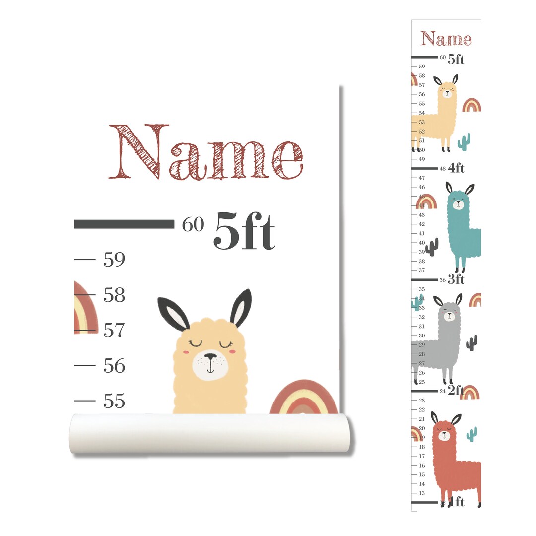 Personalized Growth Chart Wall Decal, Height Chart, Kids Growth Chart