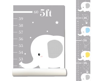 Elephant, Growth Chart Wall Decal, Height Chart, Kids Growth Chart, Growth Chart, Wall Sticker, Kids Room Decal, Wall Decal