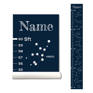Personalized Growth Chart Wall Decal, Height Chart, Kids Growth Chart, Growth Chart, Wall Sticker, Kids Room, Wall Decal, Constellation