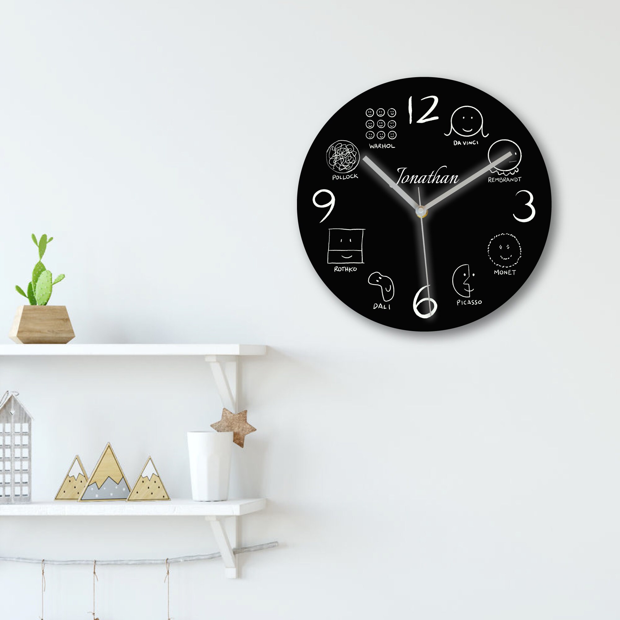 Artist Personalized Wall Clock Teenager Clock Wall Décor Etsy