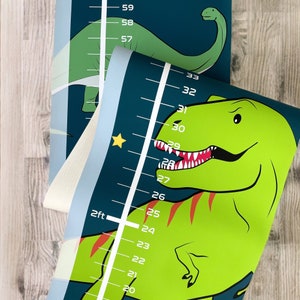 Dinosaur, Personalized Growth Chart, Height Chart, Kids Growth Chart, Boy Height Chart, Girl Height Chart, Growth Chart Canvas, Poly Canvas