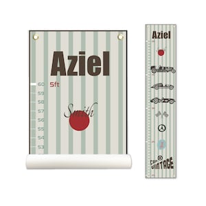 Vintage Cars, Personalized Growth Chart, Height Chart, Kids Growth Chart, Growth Chart Canvas, Kid Room Décor, Cars, Poly Canvas