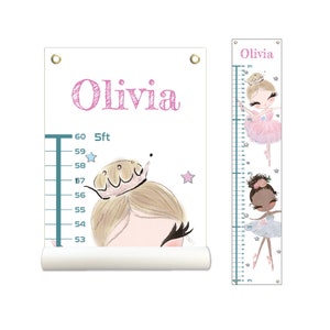 Personalized Growth Chart, Height Chart, Kids Growth Chart, Growth Chart Canvas, Kid Room Décor, Poly Canvas