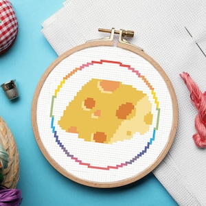 Heartstopper Anti-Homophobia Cheese Cross Stitch Pattern