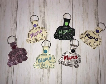 Cute and Chic Mama Bear Key Fob - Perfect Gift for Moms!