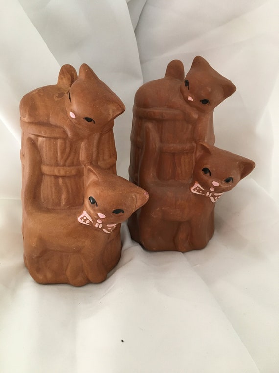 Rare Twin Winton Cat Kitten Butter Churn Salt Pepper Shakers Etsy