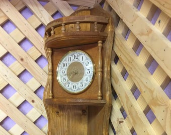 Clock, Corner clock, Time piece, Cabinet clock, Mini quartz movement, Battery, On/Off switch, Glass clock bezel, Serpentine clock hands