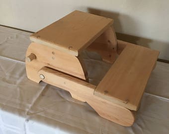 Small step stool, Seat for small child, Step stool, Childrens' furniture, Kitchen, Handmade, Folding