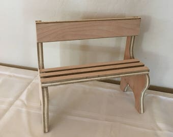 Dolls, Doll furniture, Park bench, Baby doll