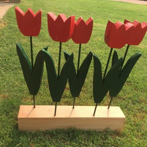 Tulip, Tulips, Wood Tulips, Wooden Tulips, Hand Crafted, Flowers, Home Decorations, Home Beautification