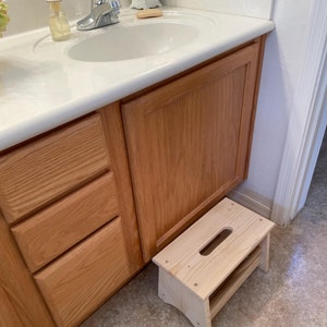 Child step stool, Wooden step stool, Step stool,  Handmade, Footstool, American Made, Wood, Light weight, Farmhouse