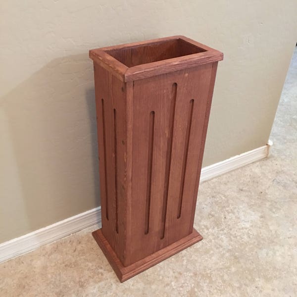 Soporte para bastón, soporte para paraguas, soporte para bastón, soporte para paraguas, hecho a mano, tinte cerezo, soporte para bastón