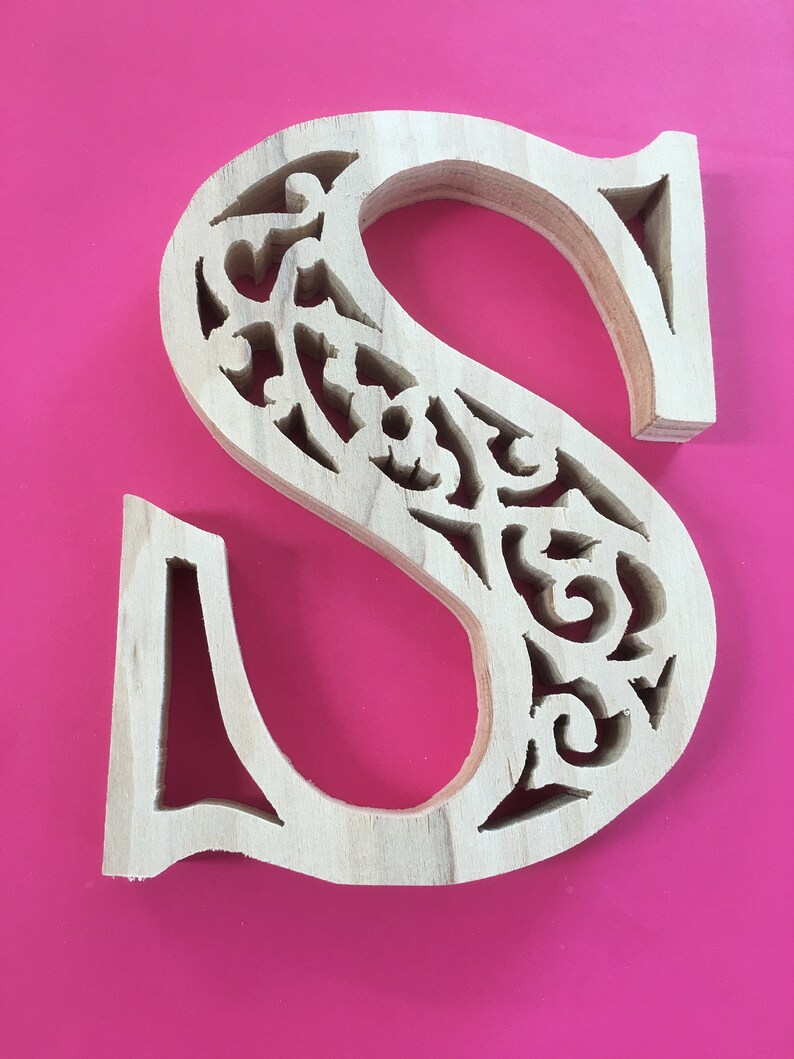 Wooden Letters Wooden Numbers Crafted With Scroll Saw Etsy
