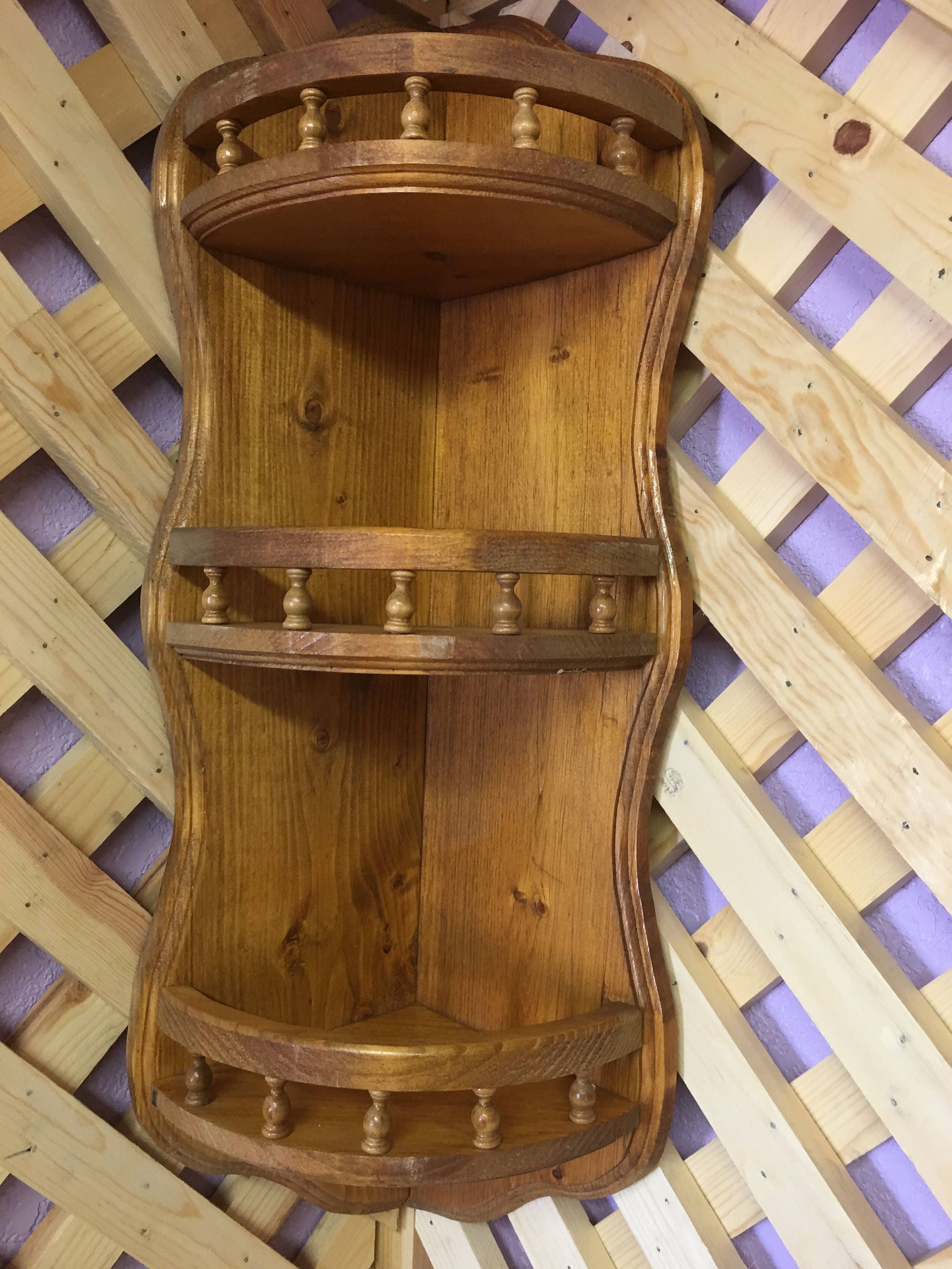 Estante de esquina estante de pared. Decoración Nicknacks | Etsy