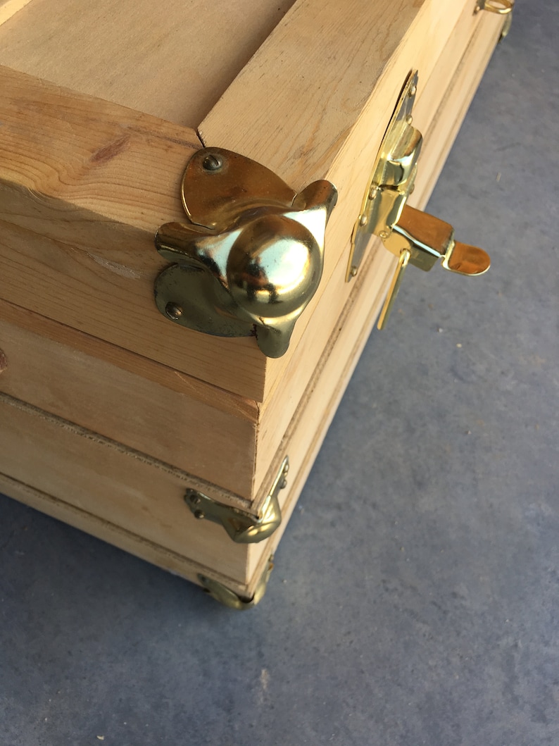 Handcrafted Steamer Trunk Brass hardware Steamer trunk Etsy