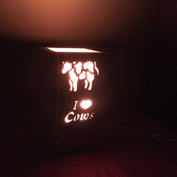 Cow Night Light Etsy