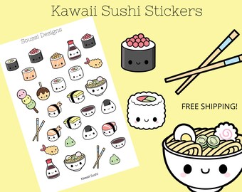 Il Cibo Sushi Pasti Carta Adesivi Diy Del Fumetto Della Scrapbook Kawaii Cancelleria Stickers