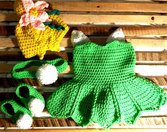 Handmade Crochet Fairy Costume, Newborn-12 Months, Photo Prop
