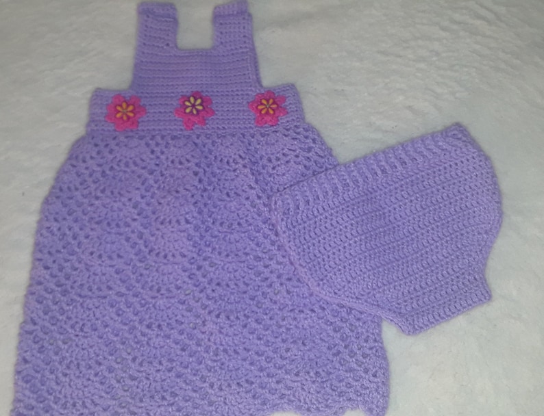 Crochet Sundress and Panties 3T Handmade Sundress and Panties Girl Easter Photo Prop Girl Easter Sundress 3T Toddler Clothing Girl