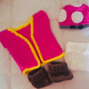 Handgemaakt gehaakt Halloween-kostuum, Halloween-kostuum pasgeboren, baby kostuum foto prop, baby outfit foto prop meisje