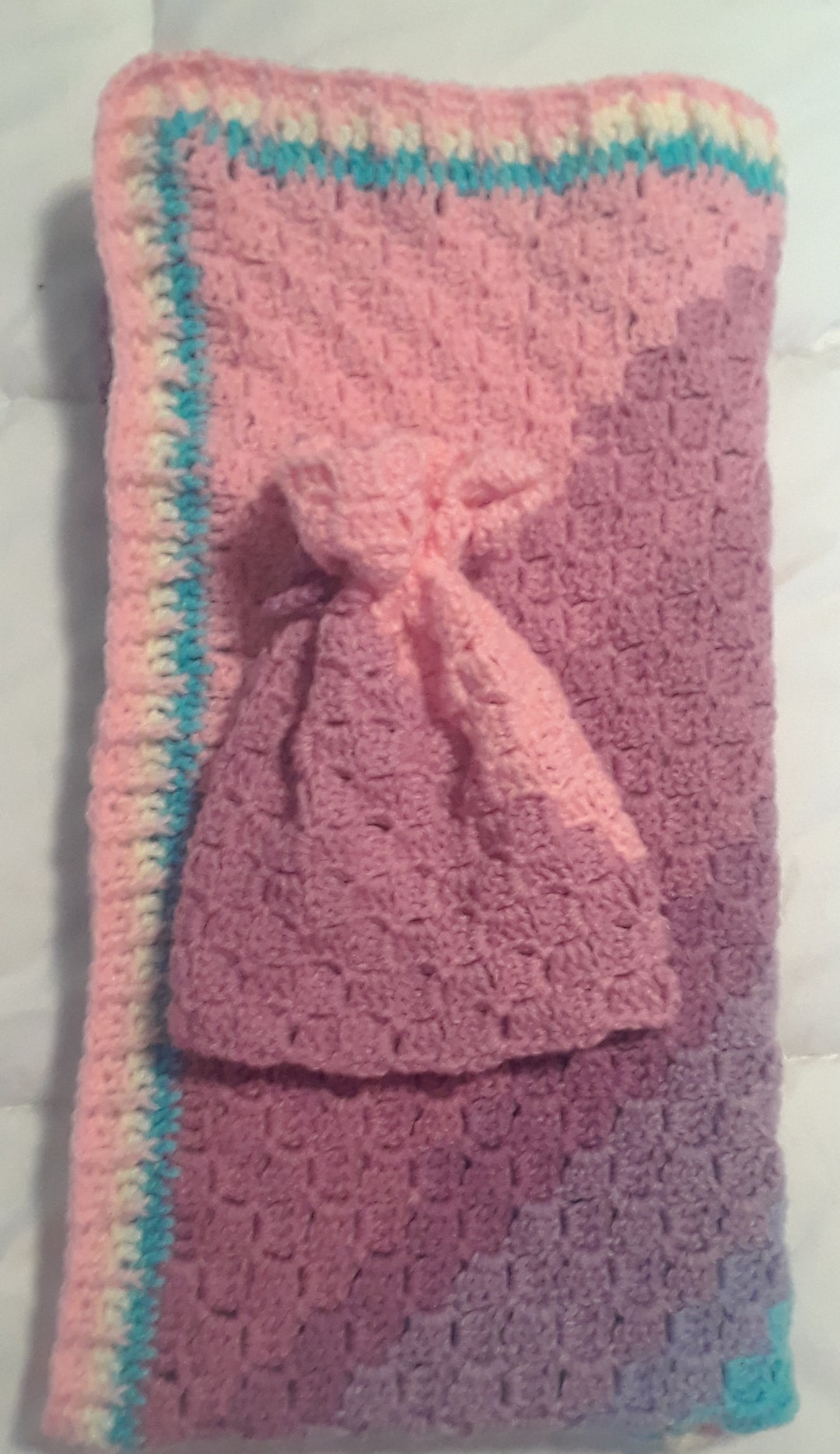 Handmade Crochet Receiving Blanket Newborn Crochet Blanket Etsy