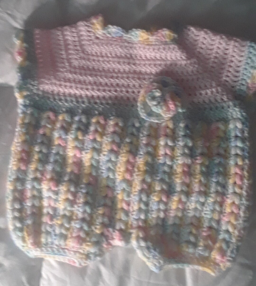 Handmade Preemie Crochet Romper Girl, Preemie Easter Outfit Girl