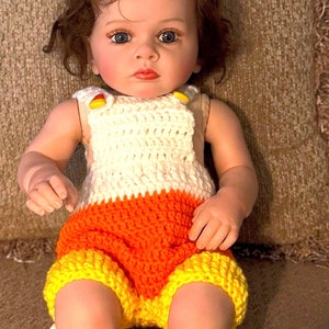 Cute as Candy Costume, Handmade 3-6 month Halloween Costume, Candy Corn outfit, baby photo shoot outfit, Halloween party attire, baby gift