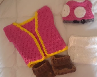 Handmade crochet Halloween costume, Halloween costume newborn, Infant costume photo prop, Baby outfit photo prop girl