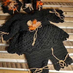 Handmade Newborn Crochet Witch Costume, Halloween Witch Costume Photo Prop Newborn, Photography prop newborn, Witch dress costume Halloween