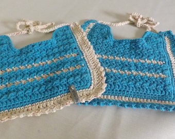 Handmade crochet bib, Handmade baby gift set unisex, Baby shower gift unisex, Baby accessories, Crochet baby bib set