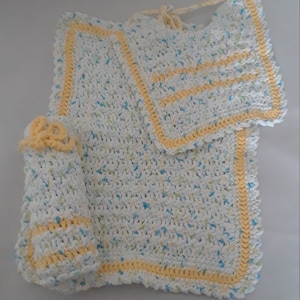 Baby Spucktuch Set, Baby Spucktuch Set, handgemachtes Geschenk Baby, Baby Spucktuch Junge, Baby Accessoires, Häkel Geschenk