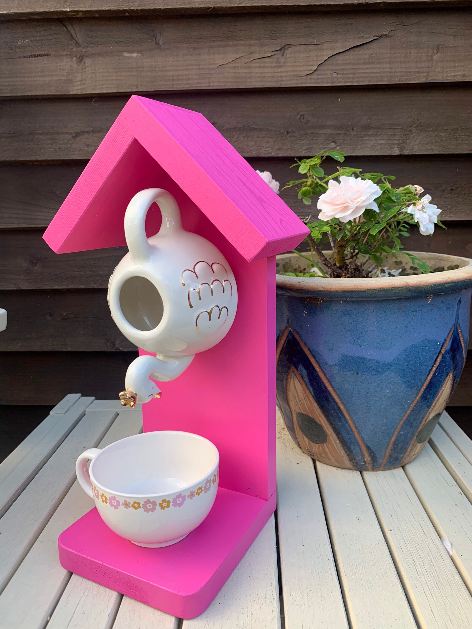 Swan Teapot Bird House and Feeder Etsy UK