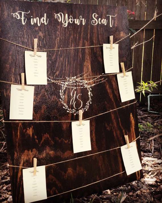 Wedding Reception Seating Chart Wedding Seating Sign Etsy